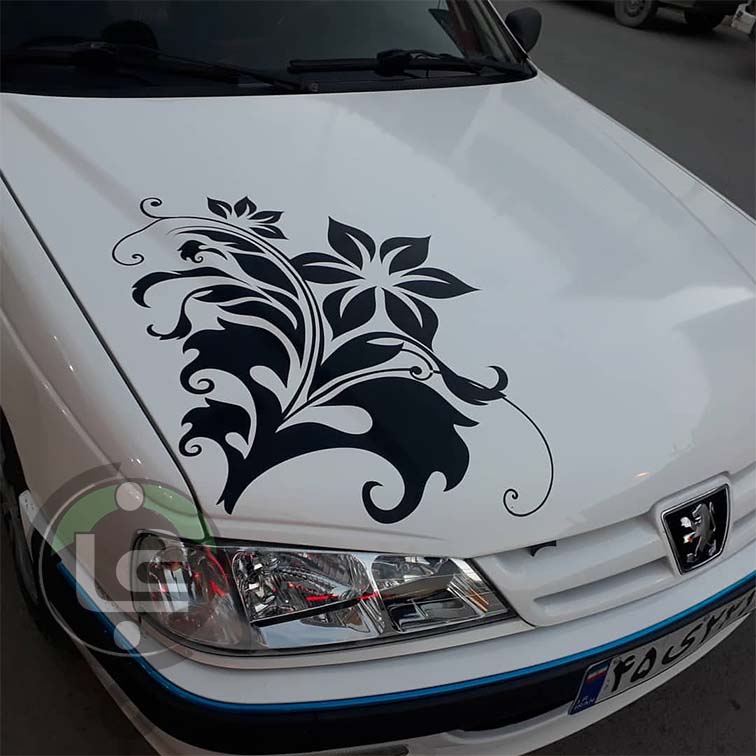 نصب استیکر وکتور گل